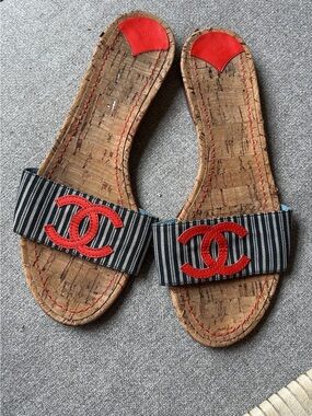 Chanel Cork slides